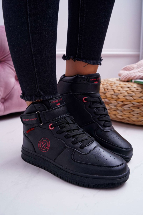 Women's Cross Jeans High Sneakers Black EE2R4147C
