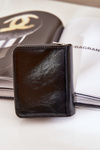 Lacquered Women's Wallet Black Yathika