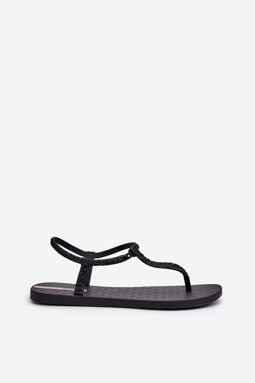 Women's Glitter Flip-flop Sandals 26914 Ipanema Class Brilha Fem Black
