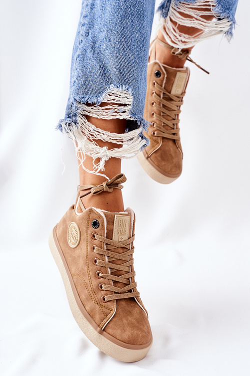 Leather Insulated Sneakers Big Star II274149 Camel