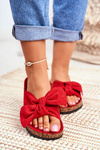 Wendy Red Cork Lining Flip Flops