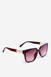 Women's Sunglasses With Decorative Details UV400 Dark Brown