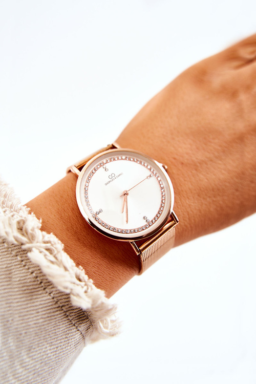 Women's Analog Watch Giorgio & Dario With Cubic Zirconia Rose Gold