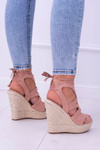 Pink Suede Sandals On Anchor Nowelio