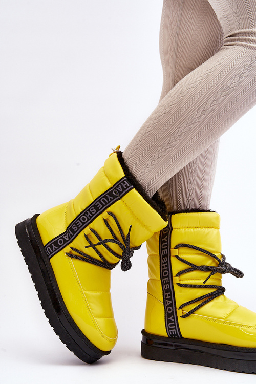 Women's Snow Boots with Yellow Laces Lilara