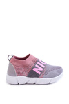 Children's Sport Slip-On Shoes Pink and Grey Cobby