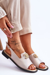 Women's Sandals With Decoration S.Barski KV-2775-49 Rose Gold