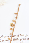 Fashionable Bracelet With Clover And Leaves Gold