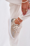 Women's Sports Shoes With Mesh And Studs Beige Ogalda