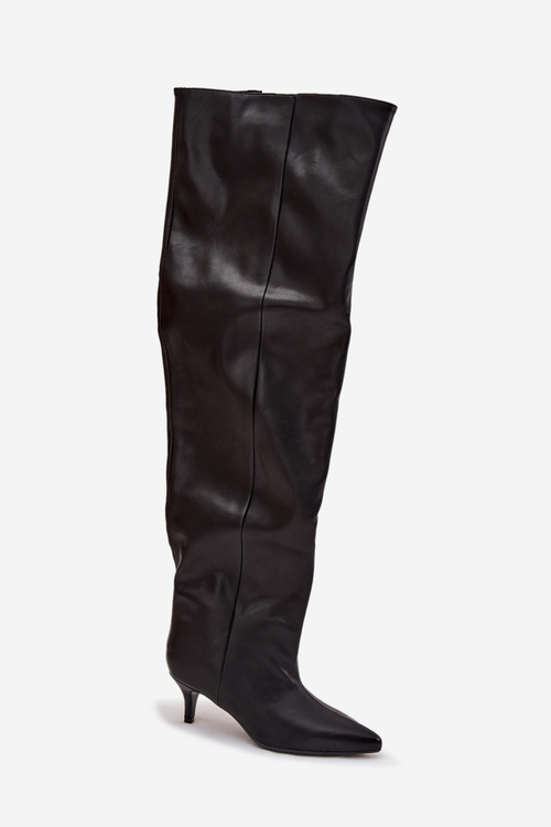 Slip-on Women's High Heel Boots Black Ysolienne