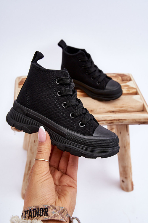 Children's High Sneakers Black Freeze