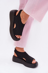 Women Sandals On Platform Black Kavira