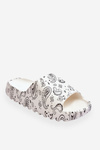 Fashionable women's slippers on a massive platform White Lorette