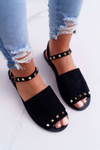 Women's Lu Boo Suede Sandals Black Silena