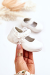 Children's Ballerinas With Velcro White Evelyn