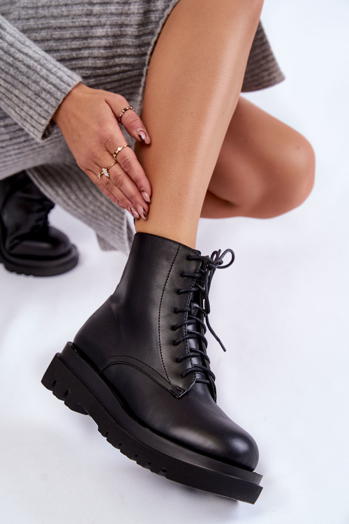 Women's Black Warm Boots With Zipper Leroy