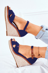 Women's Sandals with Heels Navy Blue LaMane