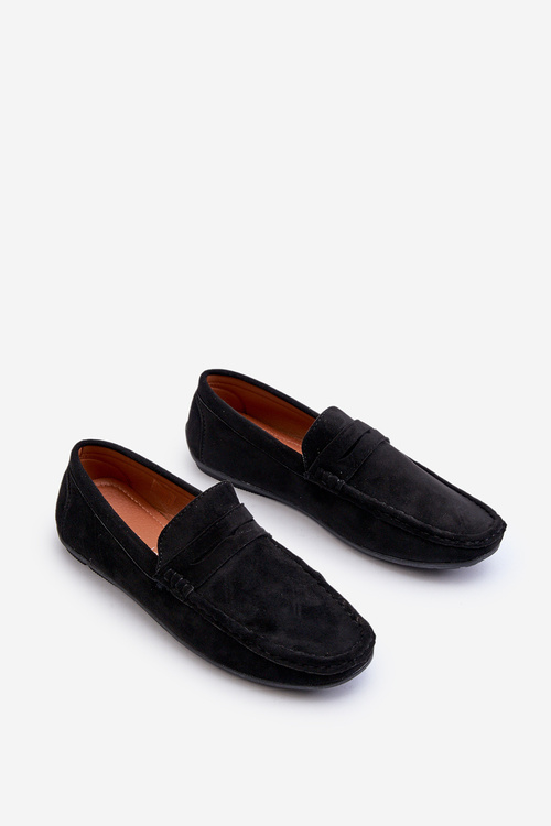 Men's Eco Suede Black Loafers Nedlin