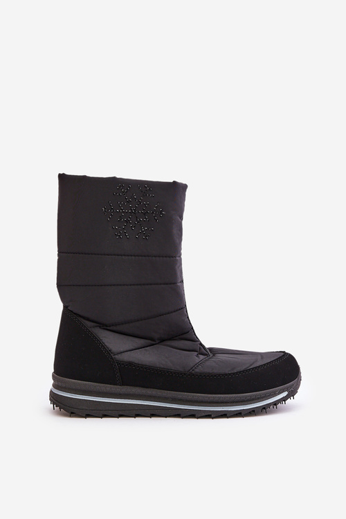 Women's Snow Boots With Zipper PROGJ-22-130 Black