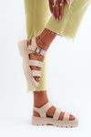 Women's Sandals with Chunky Sole Beige Nicarda