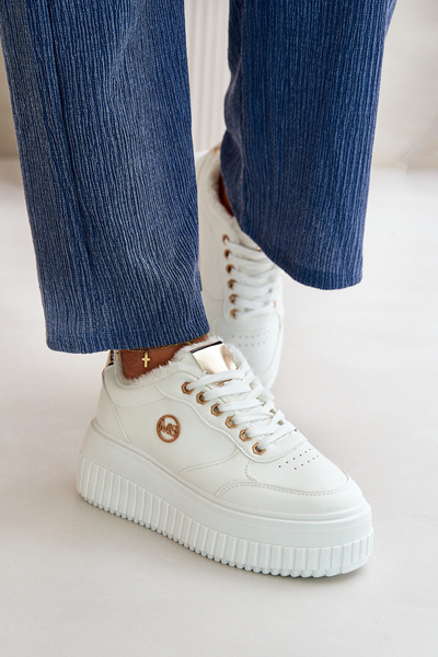 Damskie Buty Sportowe Sneakersy Masywna Podeszwa Białe Ardiela
