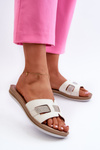 Comfortable Shiny Women's Flip-Flops Inblu BA000050 White