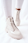 Women's Leather High Boots GOE II2N4013 White