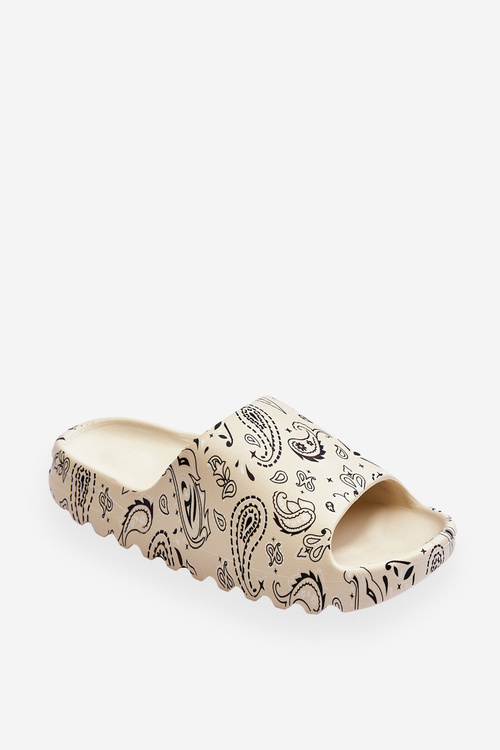 Fashionable women's slippers on a massive platform Beige Lorette