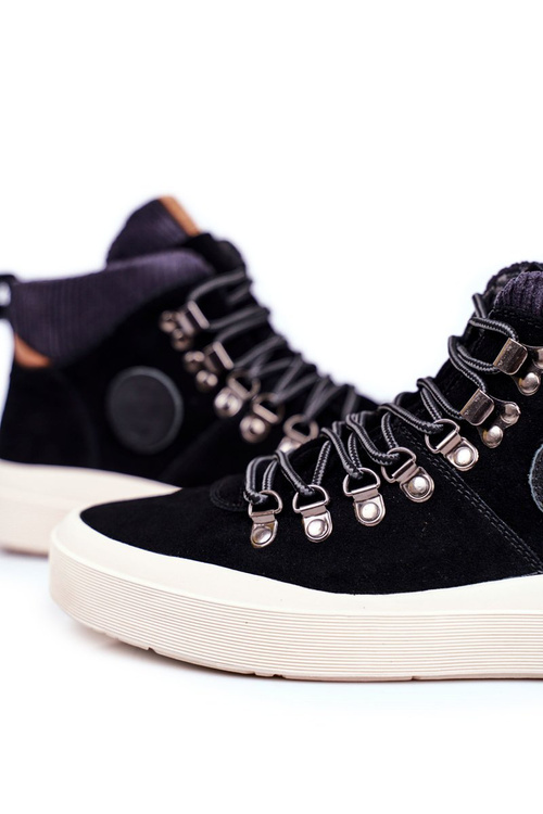 Men's Sneakers Suede Leather Big Star Black GG174330