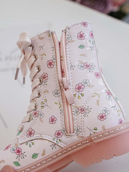 Kids' Insulated Zip-up Boots Pink Dolida