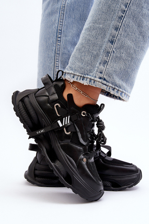 Sneakersy Damskie Czarne GOE NN2N4040