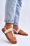 Women's Sandals With Chain White Jessica