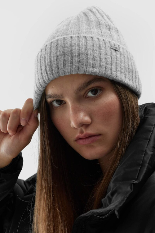 Czapka Zimowa Damska 4F 4FAW23ACAPF299-25M Szara