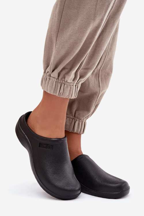 Foam slippers women's black Parissa