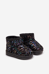 Kids Snow Boots With Hearts Black Calivine