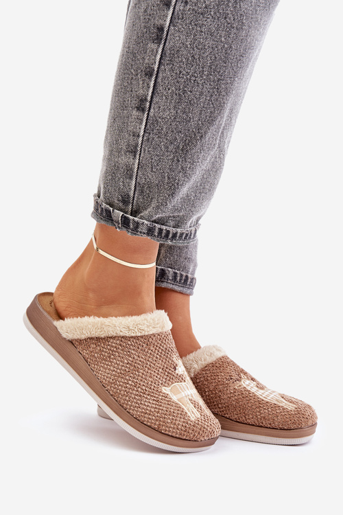 Women's Slippers With Reindeer Inblu CT000034 Beige