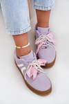 Women's Platform Sneakers With Decorations Purple Vinness