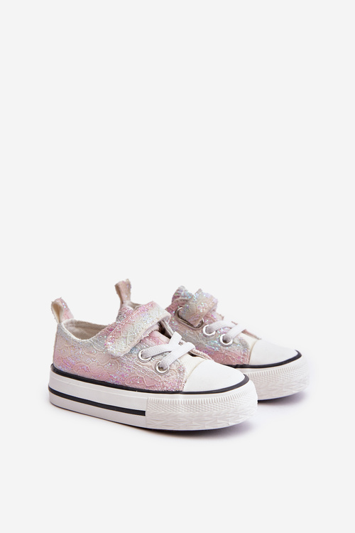 Children's Velcro Sneakers with Sequins Multicolor Caloma