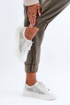 White Women's Leather Platform Sneakers S.Barski LR505
