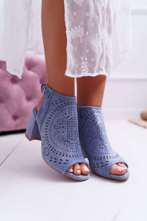 Women's Stiletto Sandals Peep Toe Blue Florina