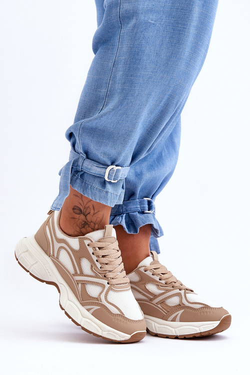 Women's Sport Shoes Beige Contiro