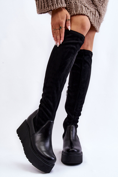 Women's Wedge Boots Laura Messi 2502 Black