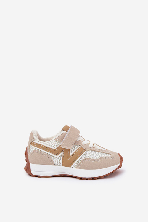Children's Velcro Sneakers Beige Tezzu