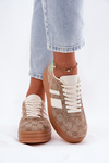 Damskie Sneakersy Na Platformie Khaki Ovivene