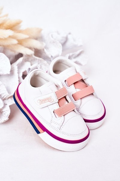 Children's Sneakers With Welt White Pink Baxter