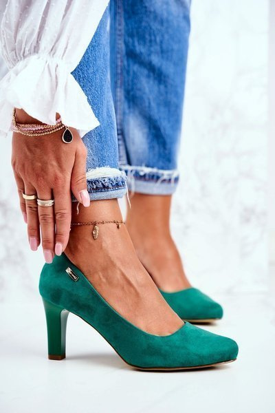 Women's Sergio Leone Green Suede Orsola Pumps