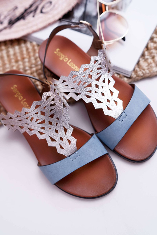 Women's Flat Sandals Sergio Leone SK011 Blue Lirielle