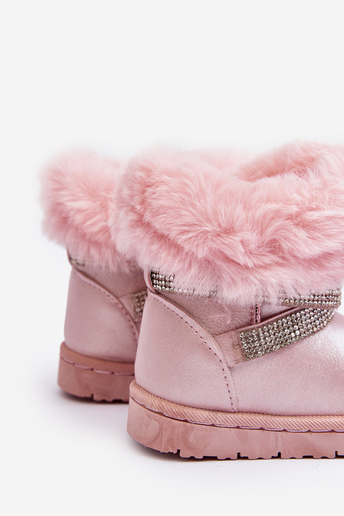 Kids' Snow Boots with Rhinestones Pink Hollee