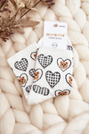 Women's Socks with Bears and Hearts White