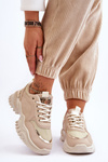 Buty Sportowe Klasyczne Platforma Beżowe Need It